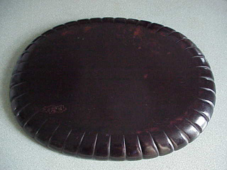 Meiji Period Japanese Hand-Carved Wood Tray 