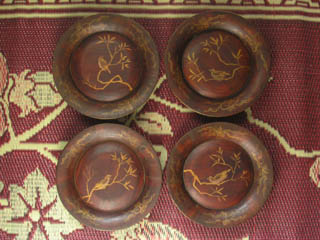19th Century Chinese Wooden Wedding Bowls