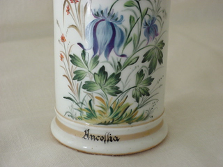 Pair of Hand-Painted Porcelain Apothecary Jars