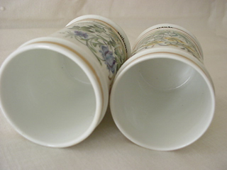 Pair of Hand-Painted Porcelain Apothecary Jars