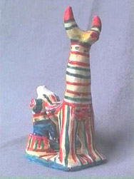 VIntage Russian Fairy Tale Folk Art Clay Figure