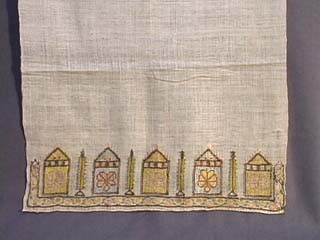 19th C. Embroidered Turkish towel